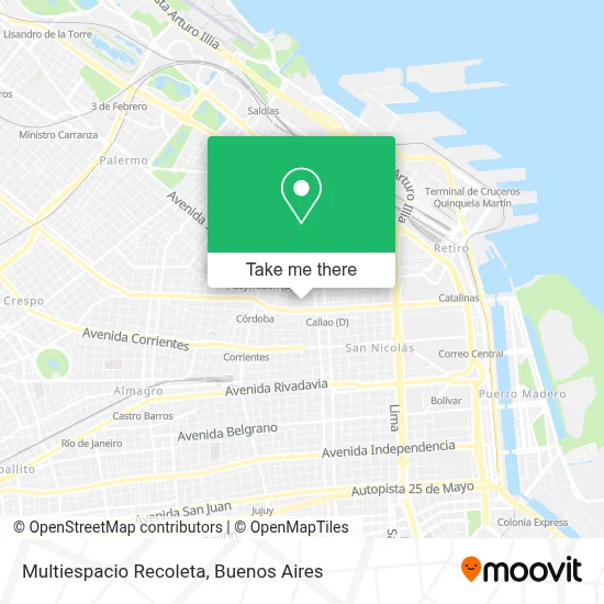 Multiespacio Recoleta map