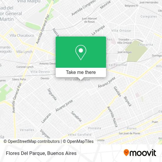 Flores Del Parque map