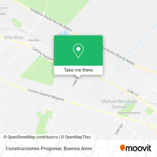 Construcciones Progresar map