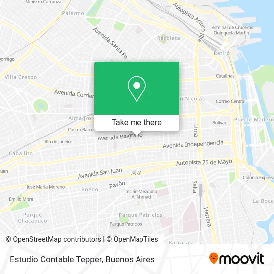 Estudio Contable Tepper map