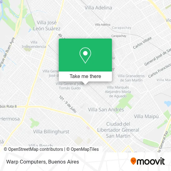 Warp Computers map
