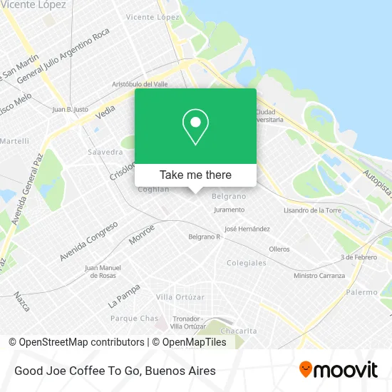 Good Joe Coffee To Go map