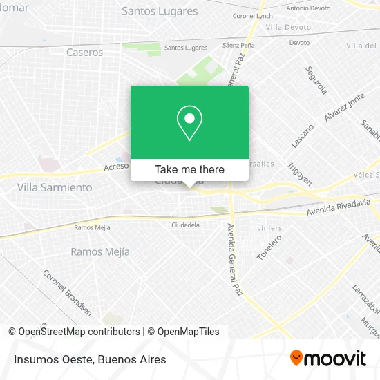 Insumos Oeste map