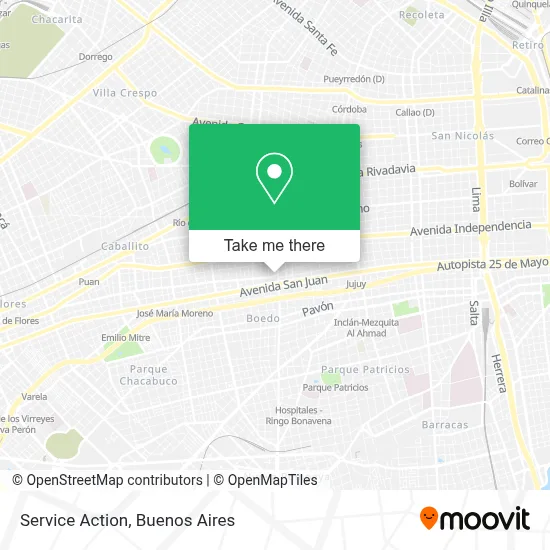 Service Action map