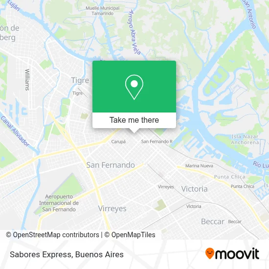 Sabores Express map