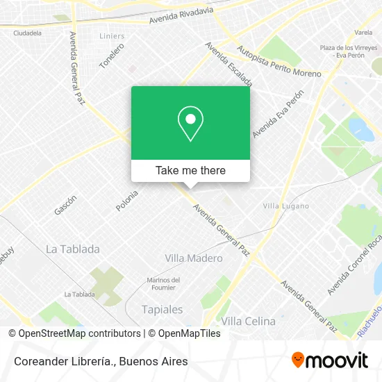 Coreander Librería. map