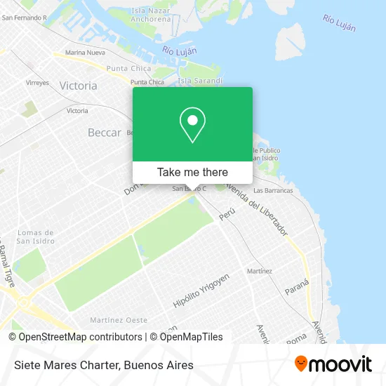 Siete Mares Charter map
