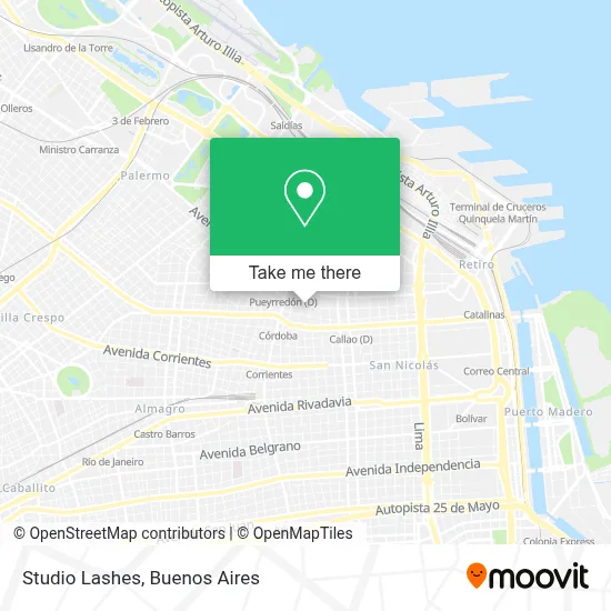 Studio Lashes map
