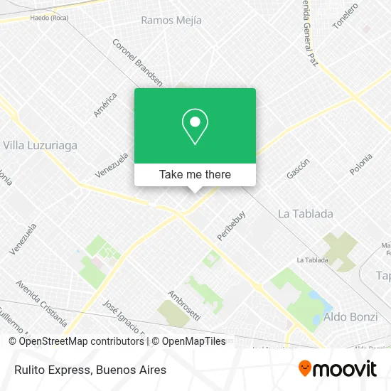Rulito Express map