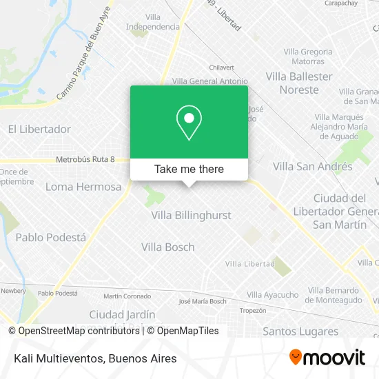 Kali Multieventos map