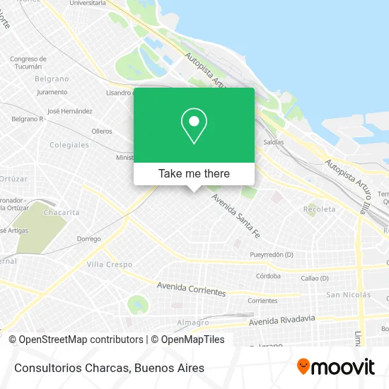Consultorios Charcas map