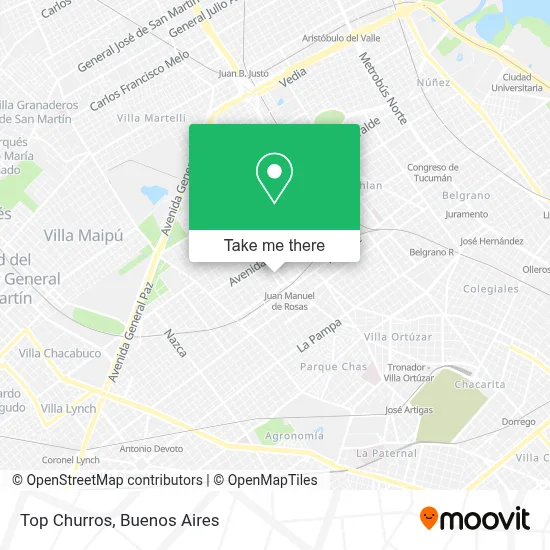 Top Churros map
