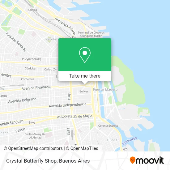 Crystal Butterfly Shop map