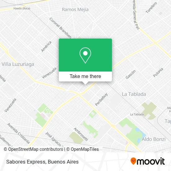 Sabores Express map