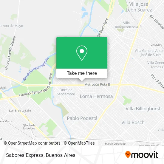 Sabores Express map