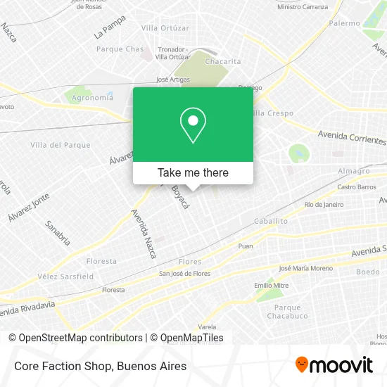Core Faction Shop map