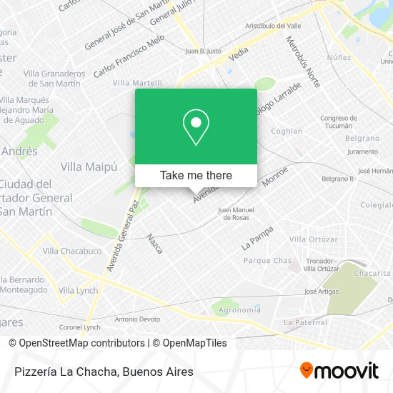 Pizzería La Chacha map