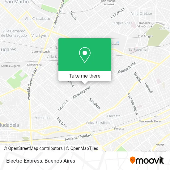 Electro Express map