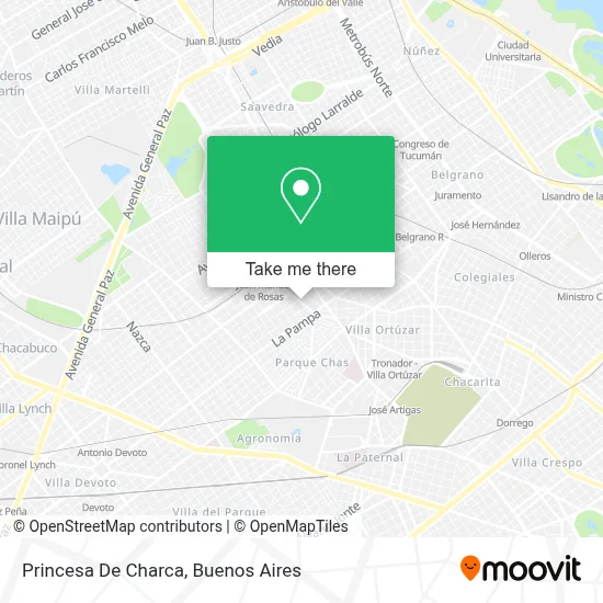 Princesa De Charca map