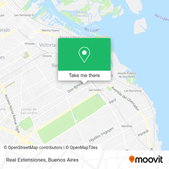 Real Extensiones map