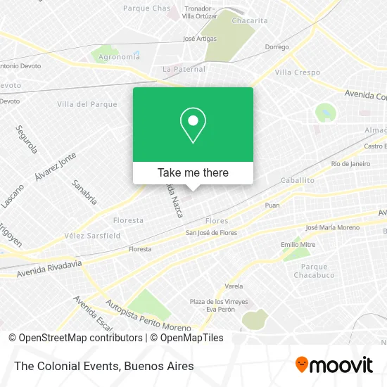 The Colonial Events map