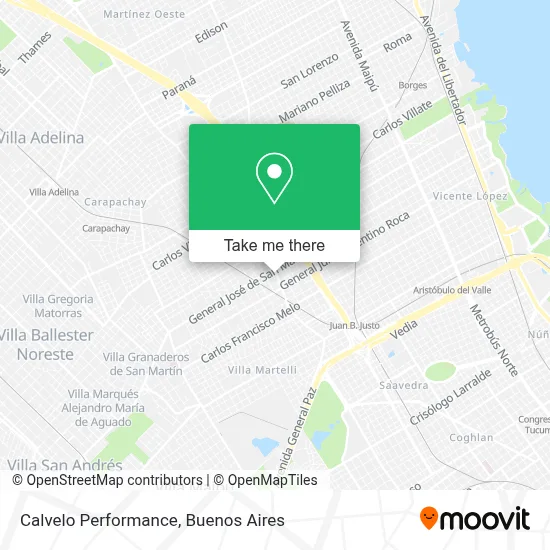 Calvelo Performance map