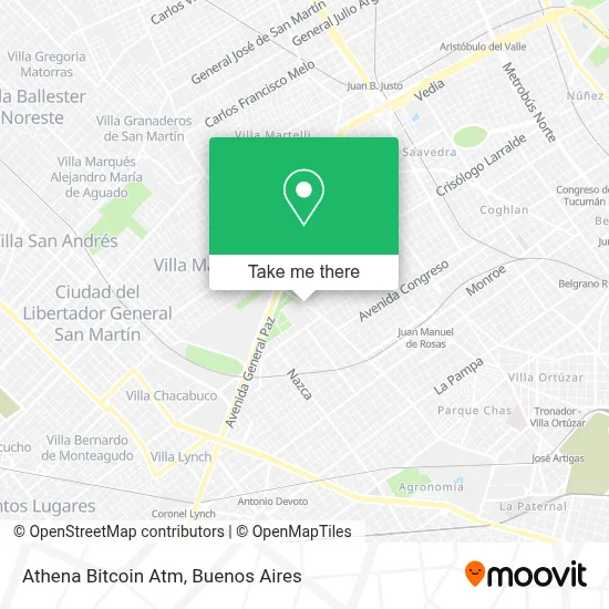 Athena Bitcoin Atm map
