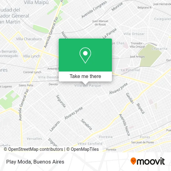 Play Moda map