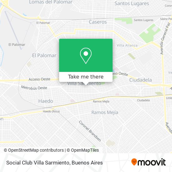 Social Club Villa Sarmiento map