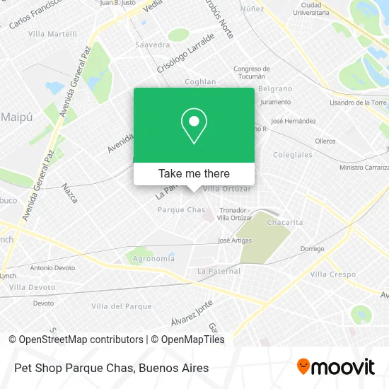 Pet Shop Parque Chas map