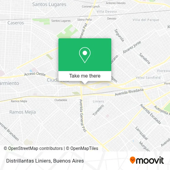 Distrillantas Liniers map