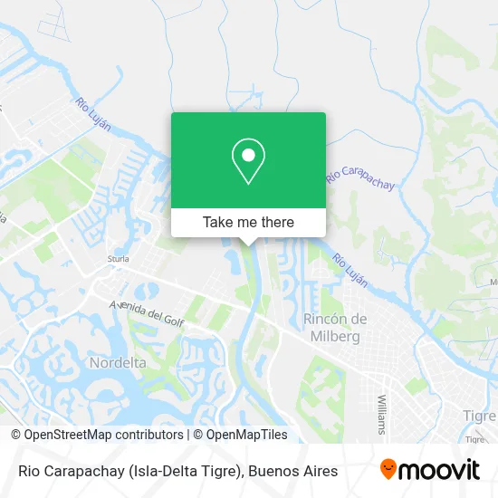 Rio Carapachay (Isla-Delta Tigre) map
