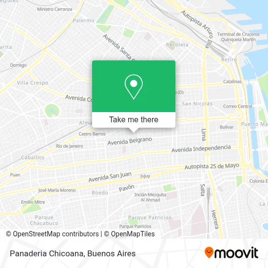 Panaderia Chicoana map