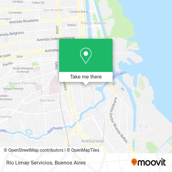 Río Limay Servicios map