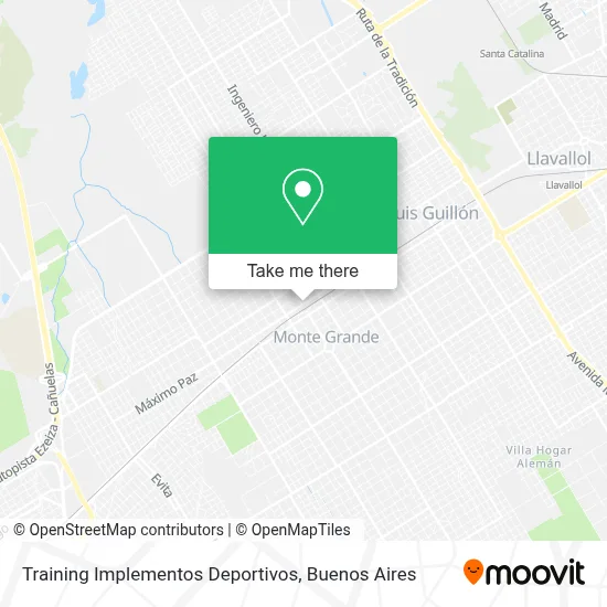 Training Implementos Deportivos map