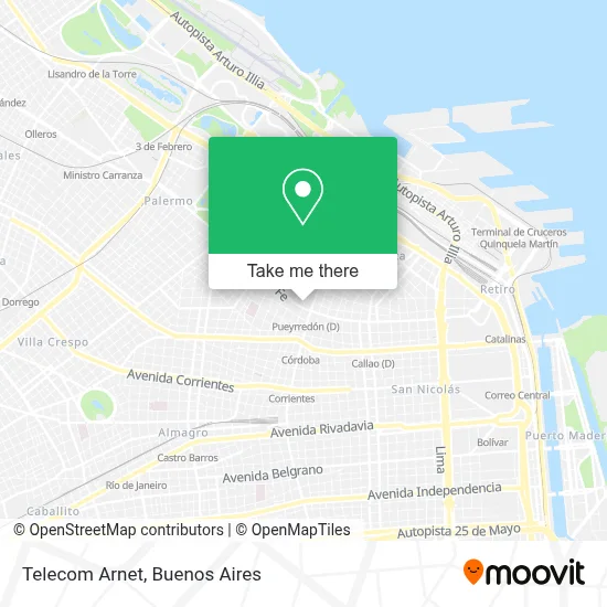 Telecom Arnet map