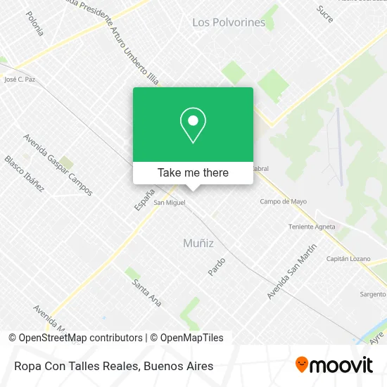 Ropa Con Talles Reales map