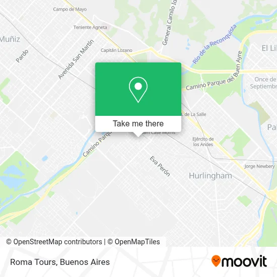 Roma Tours map