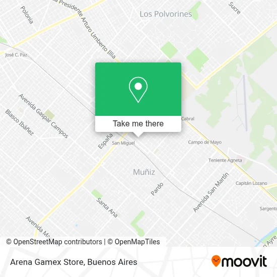 Arena Gamex Store map