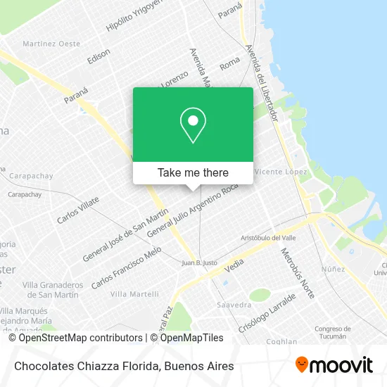 Chocolates Chiazza Florida map
