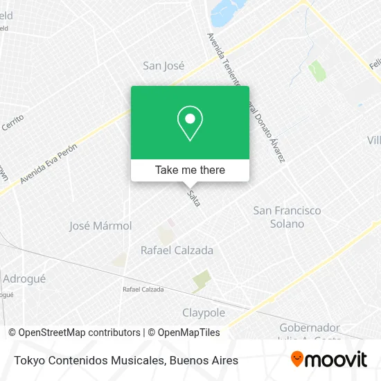 Tokyo Contenidos Musicales map