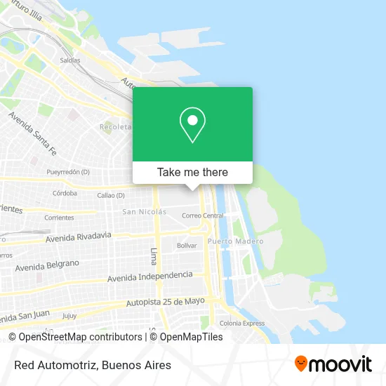 Red Automotriz map