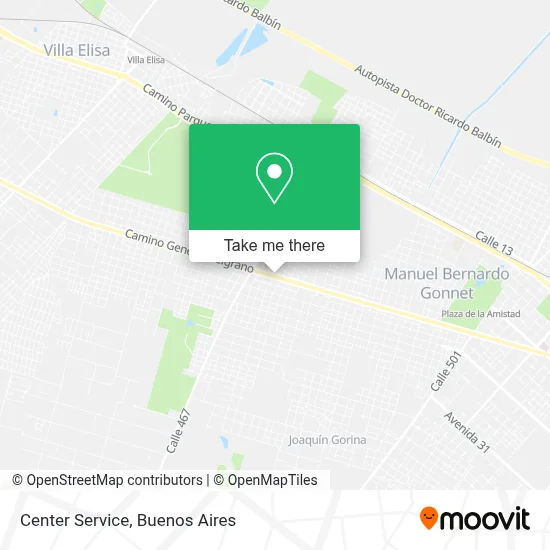 Center Service map