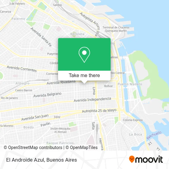 El Androide Azul map