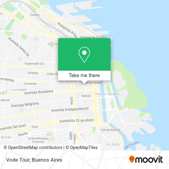 Vode Tour map