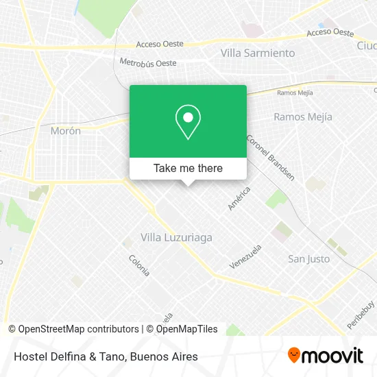 Hostel Delfina & Tano map