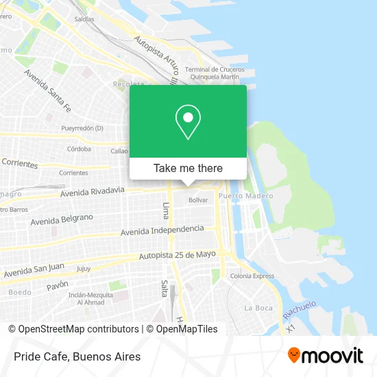 Pride Cafe map