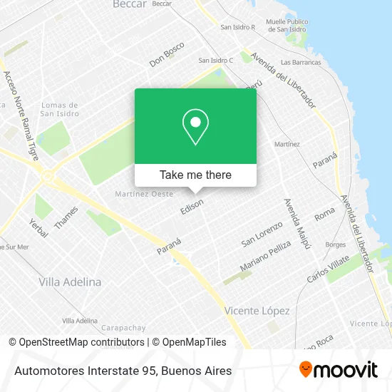 Automotores Interstate 95 map