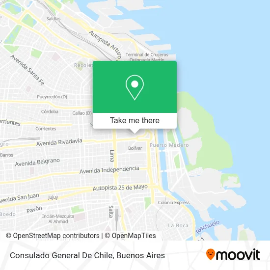 Consulado General De Chile map