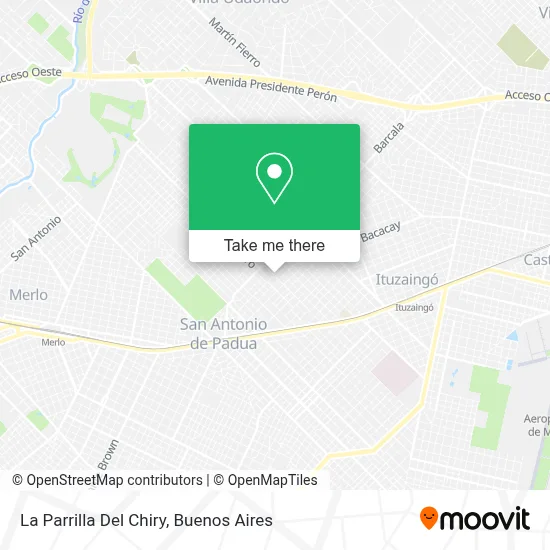 La Parrilla Del Chiry map